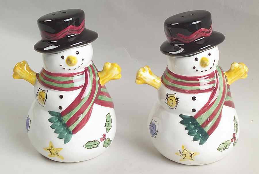 Sweet Shoppe Christmas Figural Salt & Pepper Set by Sango-1