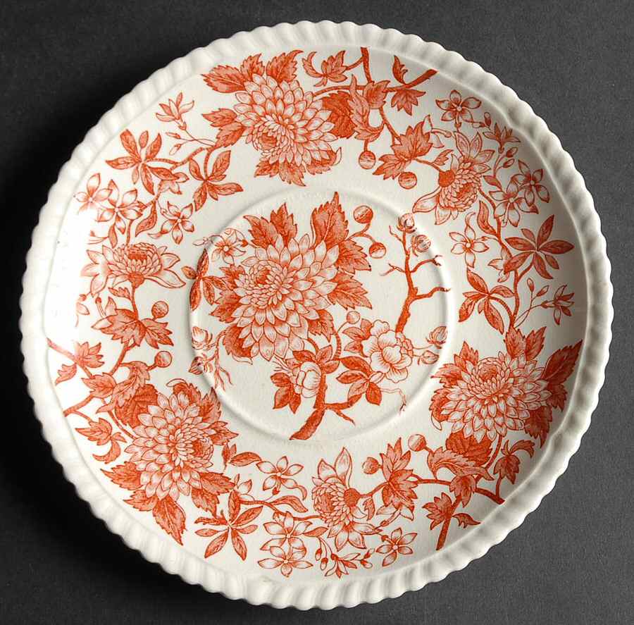 Aster Rust Saucer for Cream Soup Bowl by Spode-1