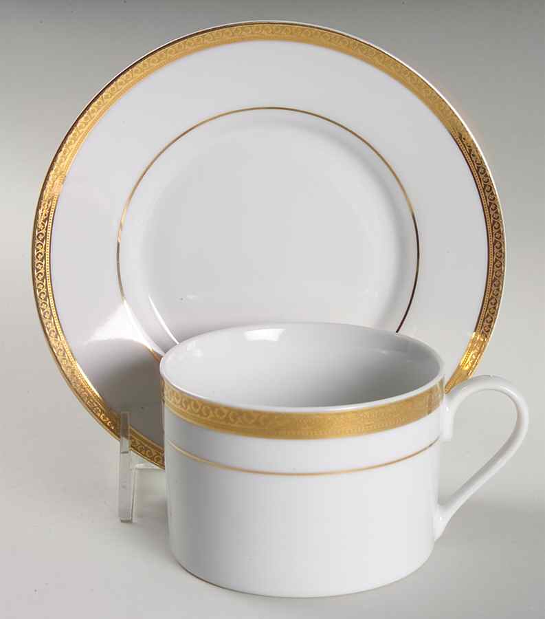 Elegance Flat Cup & Saucer Set by Sango-1