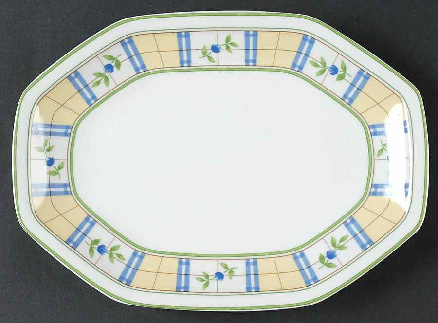 Gingham Blue Relish/Gravy Underplate by Studio Nova-1