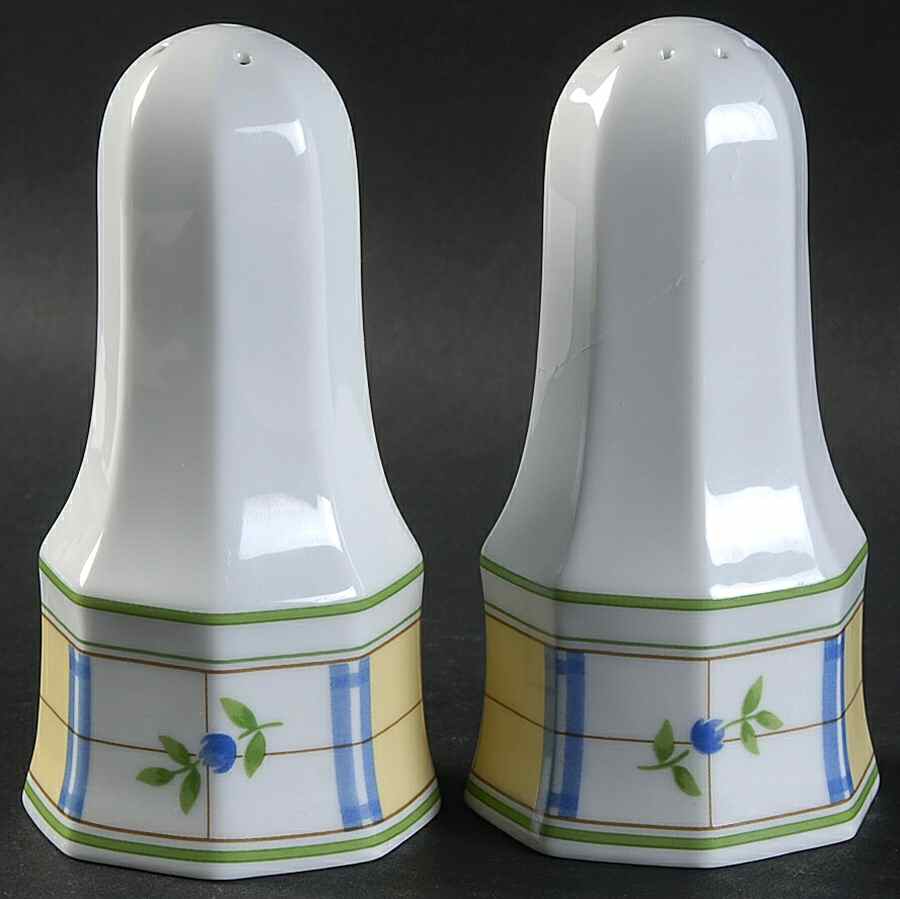 Gingham Blue Salt & Pepper Set by Studio Nova-1