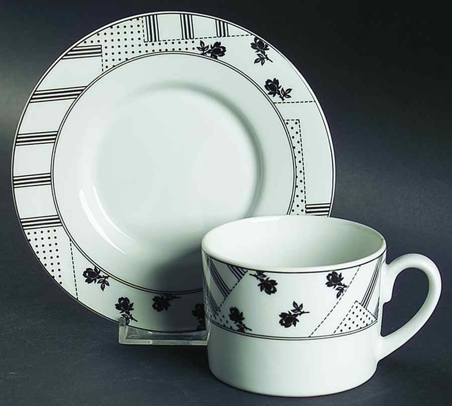 Evening Concerto Flat Cup & Saucer Set by Studio Nova-1