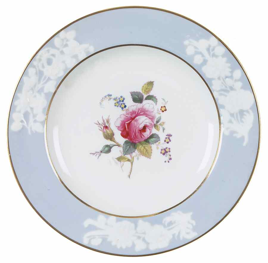 Maritime Rose Blue Bread & Butter Plate by Spode-1