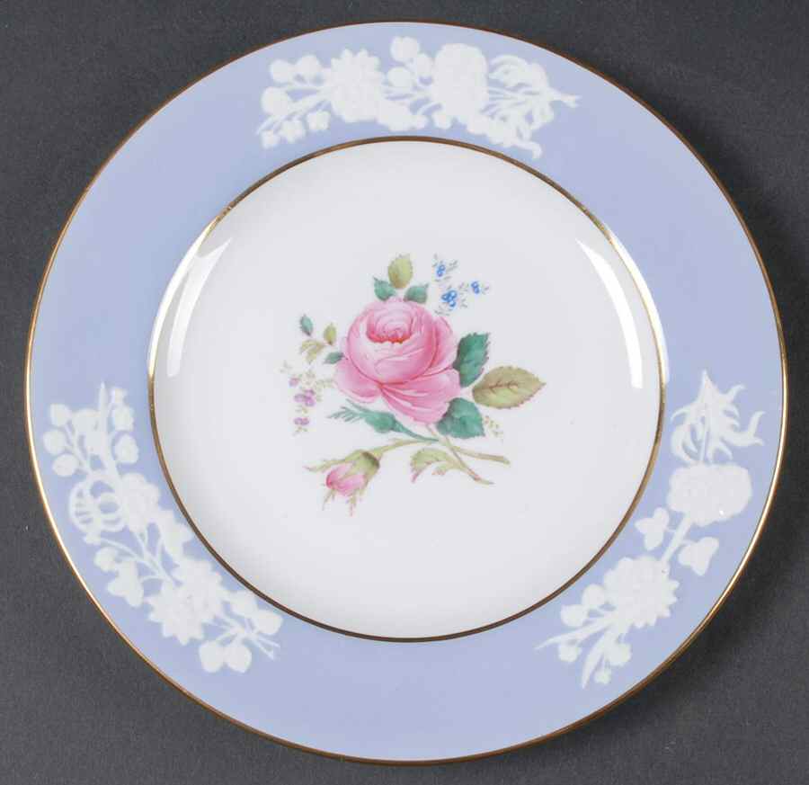 Maritime Rose Blue Luncheon Plate by Spode-1