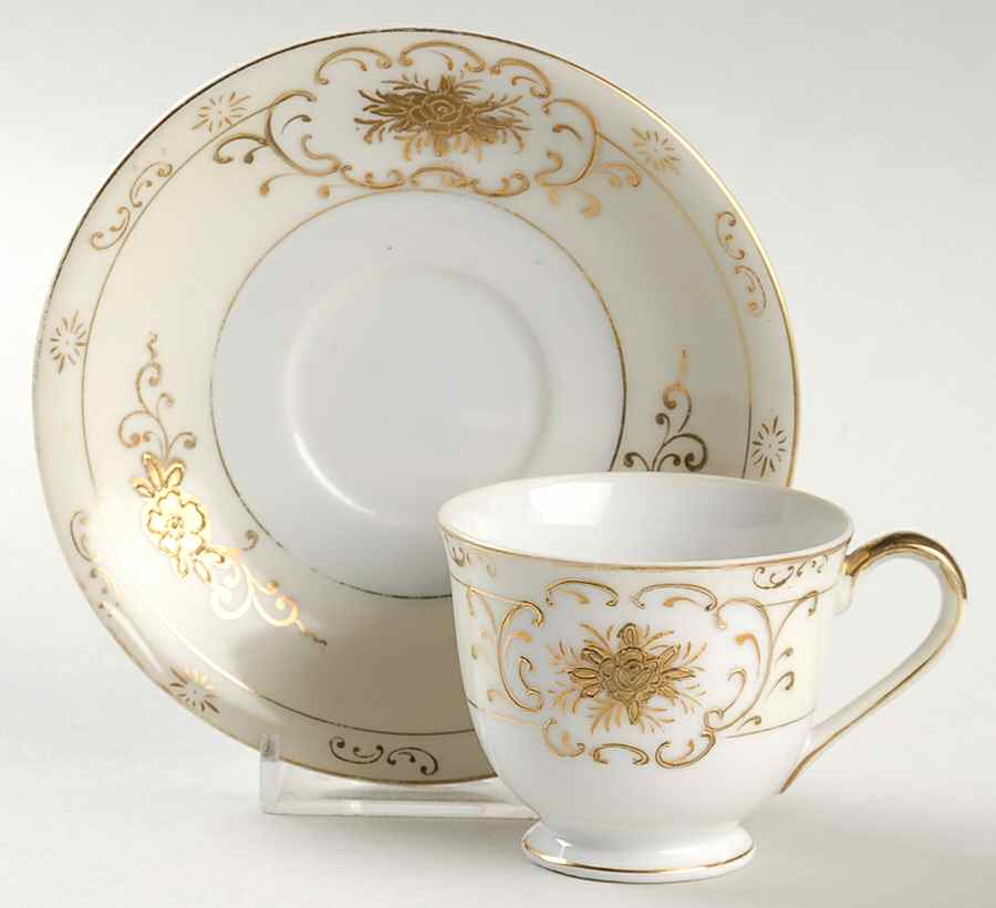 SFU11 Footed Demitasse Cup & Saucer Set by Shofu (Japan)-1