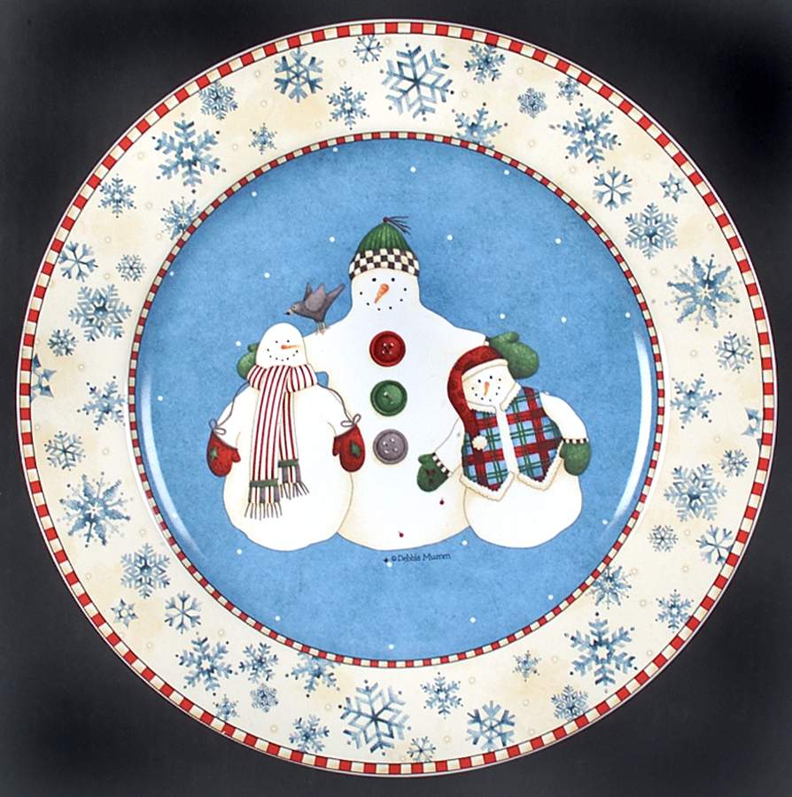 Snowflake 12" Chop Plate (Round Platter) by Sakura-1