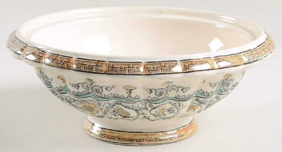 Florence Orange Blue 3 Pc Soap Dish No Lid or Strainer by Spode-1