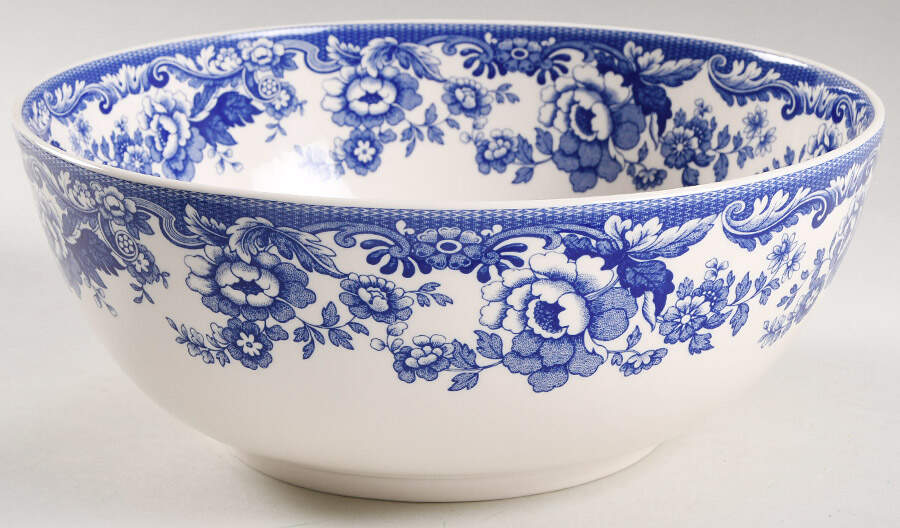 Delamere Blue 9" Salad Serving Bowl by Spode-1