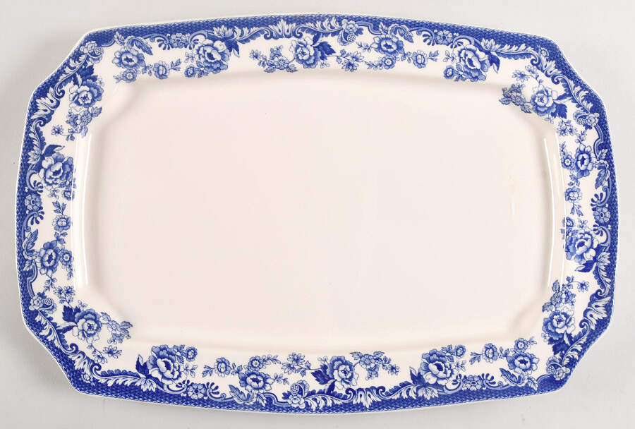Delamere Blue 17" Rectangular Serving Platter by Spode-1
