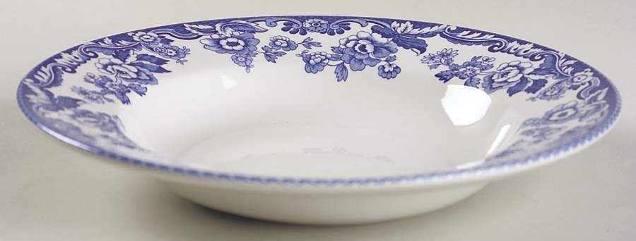 Delamere Blue Large Rim Soup Bowl by Spode-1