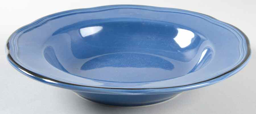 Cannes Blue Large Rim Soup Bowl by Sabatier-1
