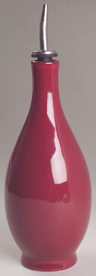 Cannes Burgundy Oil Jar & Drizzle Spout by Sabatier-1