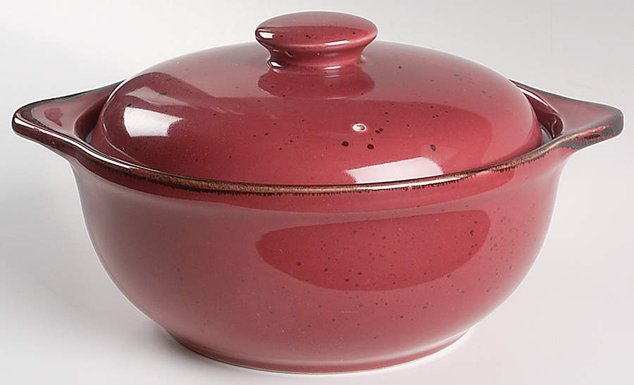 Cannes Burgundy 2 Qt Round Covered Casserole by Sabatier-1