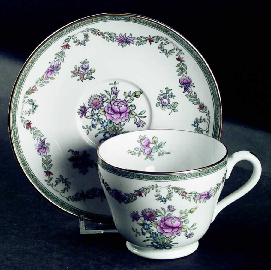 Minerva Footed Cup & Saucer Set by Spode-1