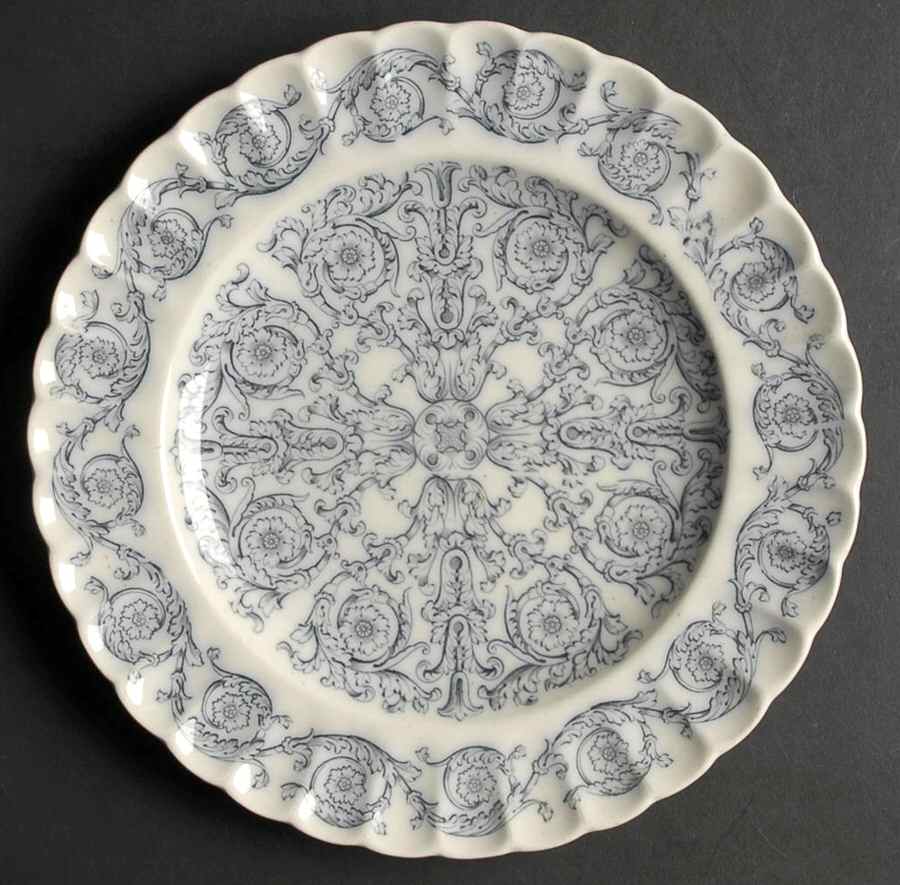Rome Blue Gray Luncheon Plate by Spode-1