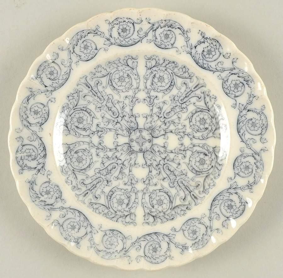 Rome Blue Gray Salad Plate by Spode-1