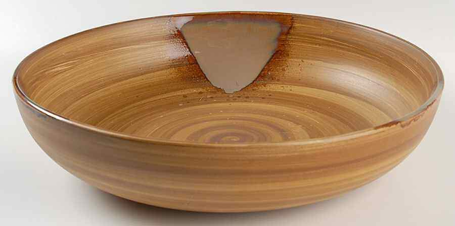 Splash Brown 13" Pasta Serving Bowl by Sango-1