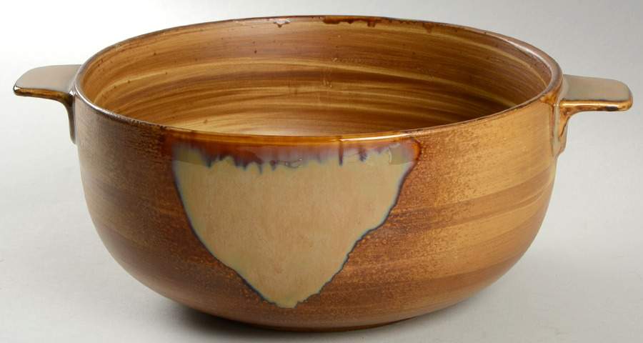 Splash Brown 2.5 Qt Round Casserole No Lid by Sango-1