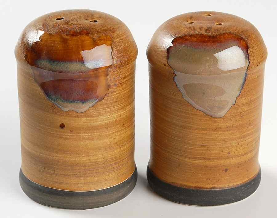 Splash Brown Salt & Pepper Set by Sango-1