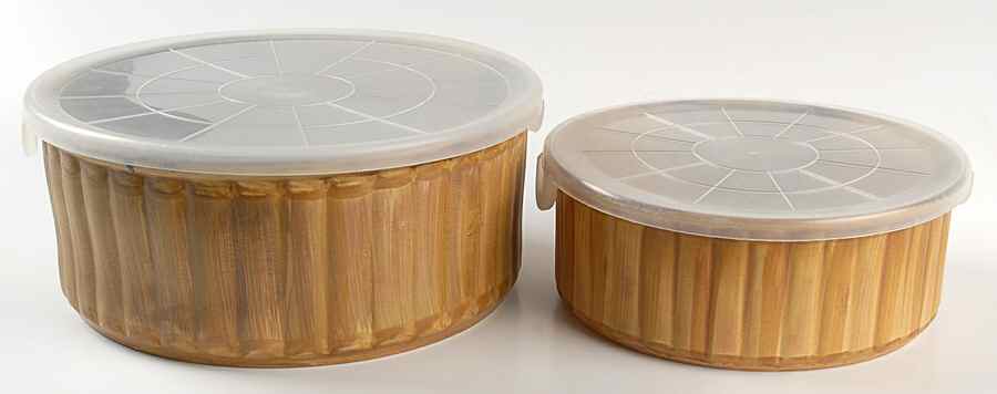 Splash Brown (Set of 2) Ceramic Storage Bowls by Sango-1