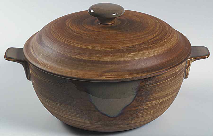 Splash Brown 1.5 Qt Round Covered Casserole by Sango-1