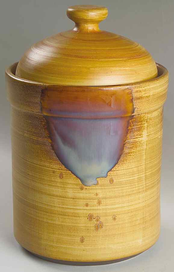 Splash Brown Large Canister & Lid by Sango-1