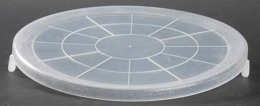 Splash Brown 6" Storage Ceramic Bowl Plastic Lid by Sango-1