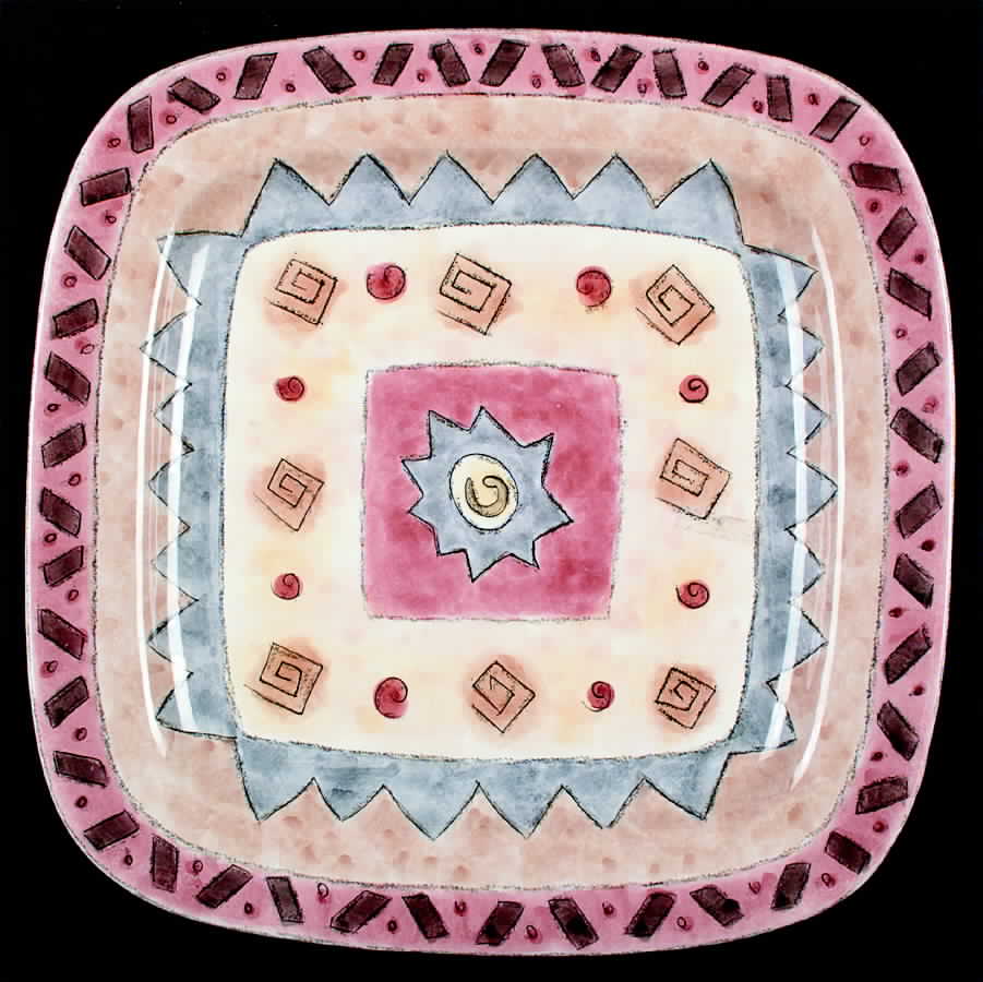 Coffee Shoppe 16" Square Serving Platter by Sango-1
