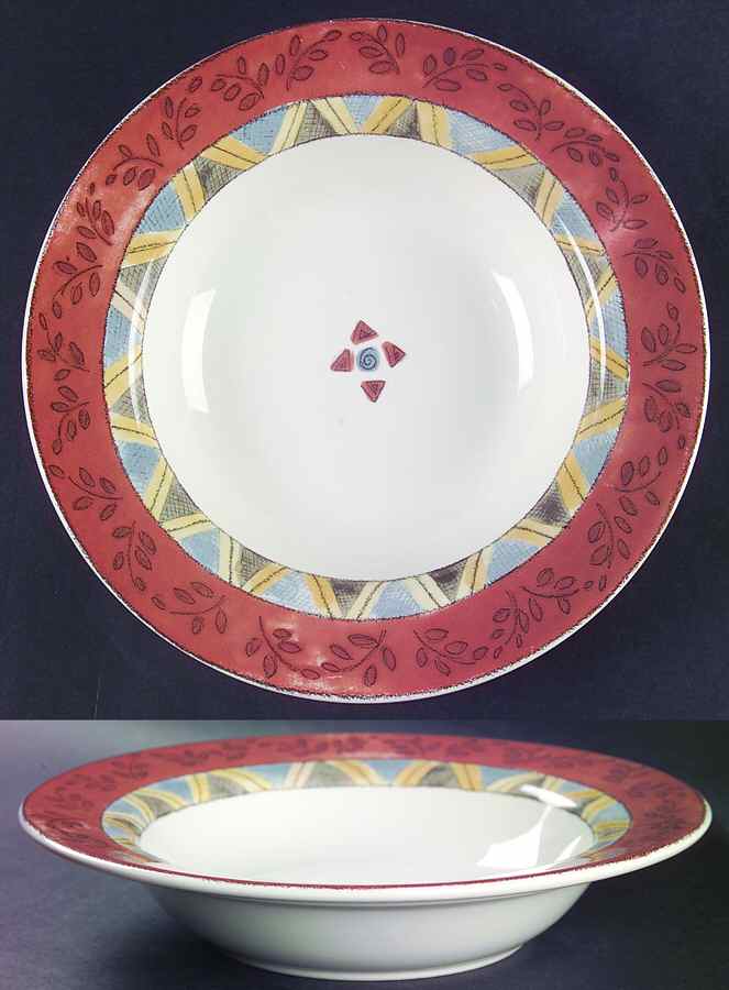 Coffee Shoppe Rim Soup Bowl by Sango-1
