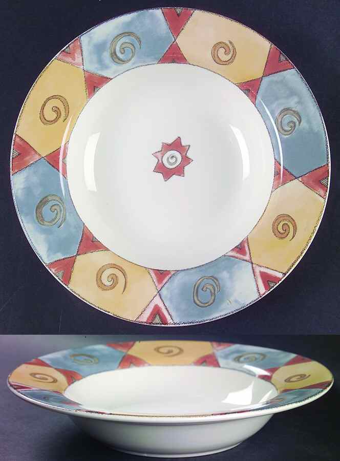 Coffee Shoppe Rim Soup Bowl by Sango-1