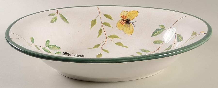 Butterflies 14" Large Oval Salad Serving Bowl by Sakura-1