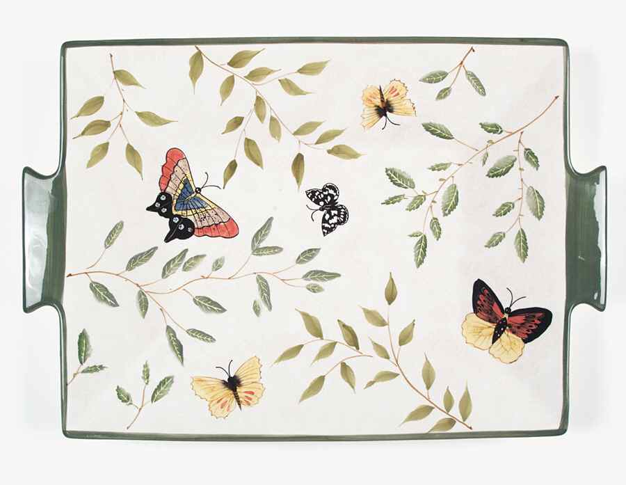 Butterflies 16" Rectangular Serving Platter by Sakura-1