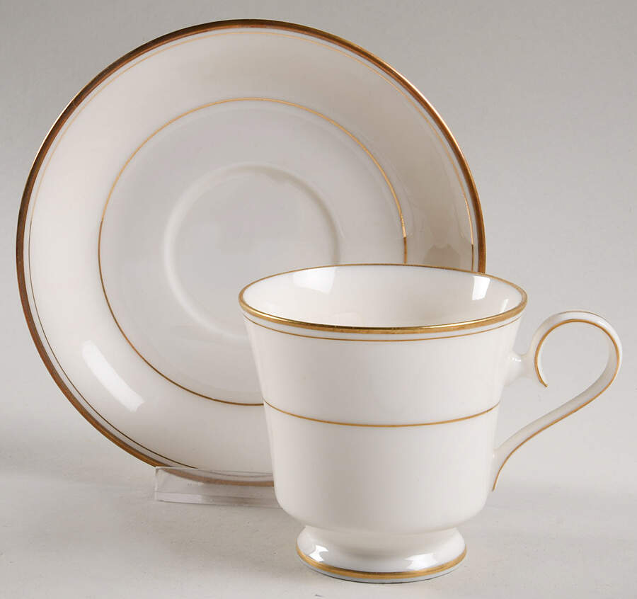 Cellini Footed Cup & Saucer Set by Society (Japan)-1