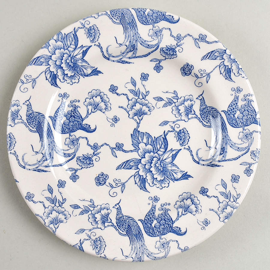Bird of Paradise Salad Plate by Staffordshire Engraving-1