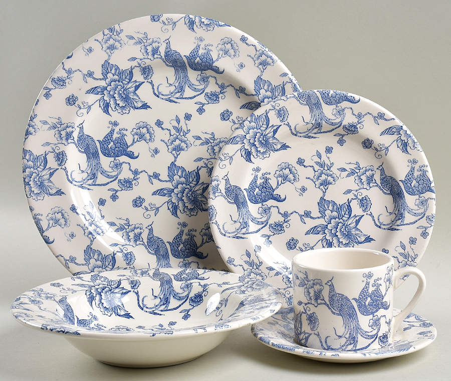 Bird of Paradise 5 Piece Place Setting by Staffordshire Engraving-1