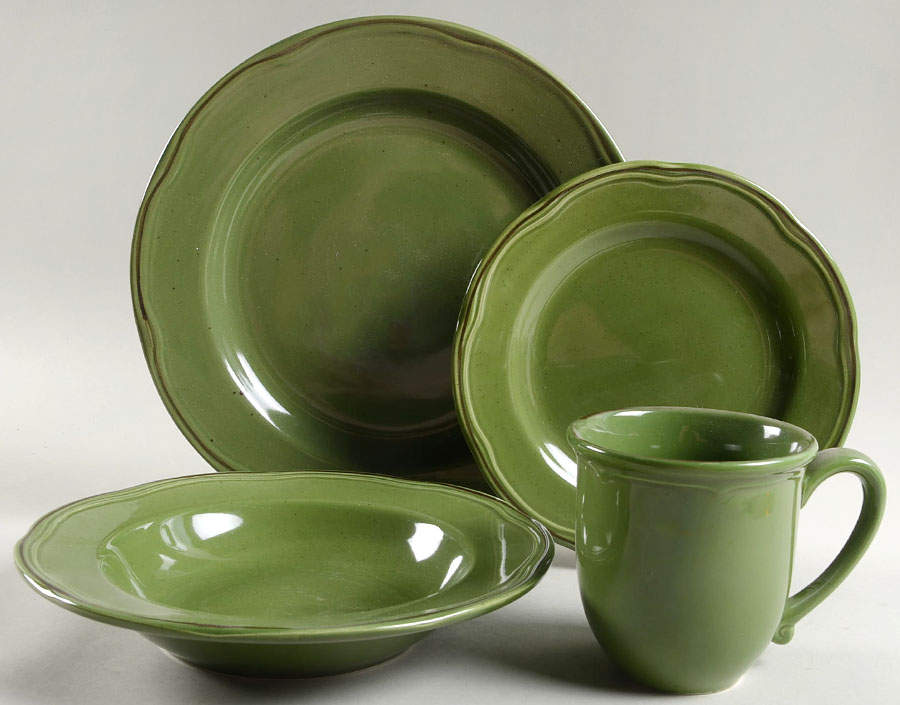 Cannes Green 4 Piece Place Setting by Sabatier-1