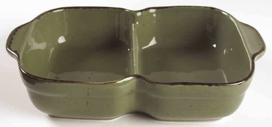 Cannes Green 13" Rectangular Divided Baker by Sabatier-1
