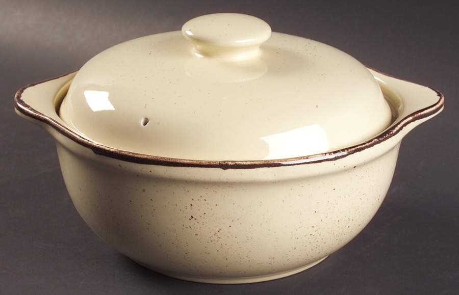 Cannes Ivory 2 Qt Round Covered Casserole by Sabatier-1