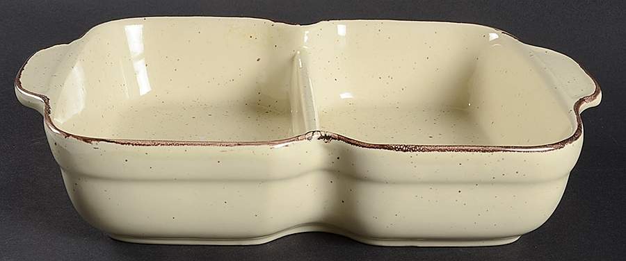 Cannes Ivory 13" Rectangular Divided Baker by Sabatier-1