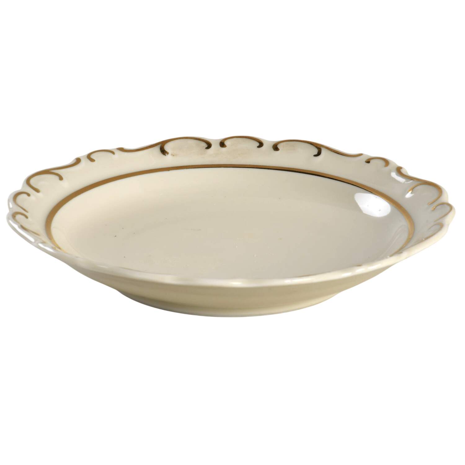 Gold Scrolls Fruit/Dessert (Sauce) Bowl by Schumann - Bavaria-1