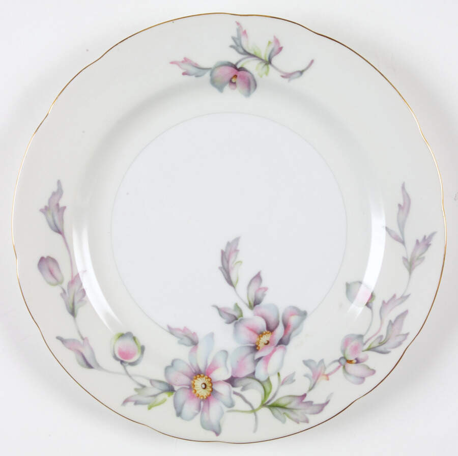 Silver Poppy (Scalloped) Dinner Plate by Sango-1
