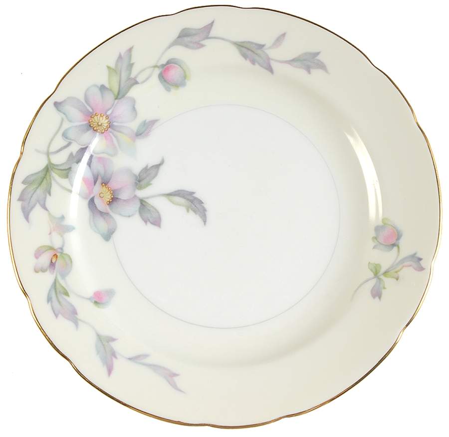 Silver Poppy (Scalloped) Salad Plate by Sango-1