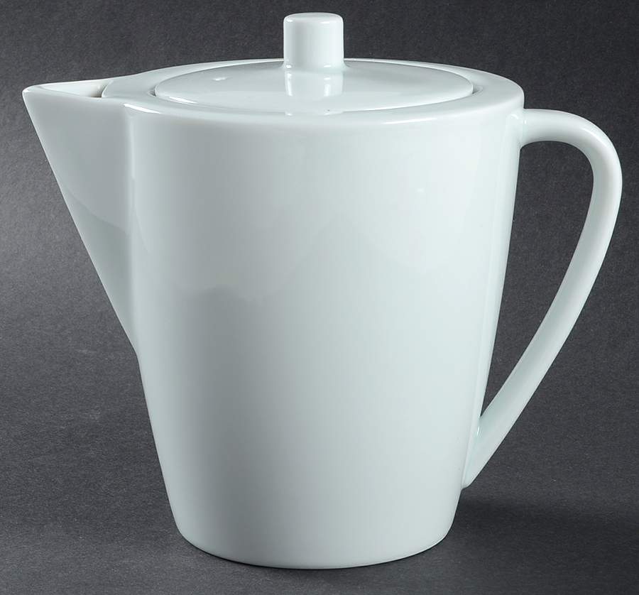 Luna Ocean (White W Light Blue Tint) Tea/Coffee Pot & Lid by Swid Powell-1