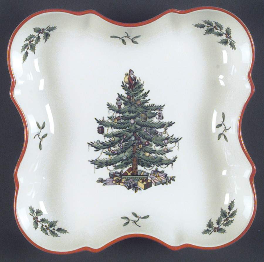 Christmas Tree Red Trim Devonia Dish by Spode-1