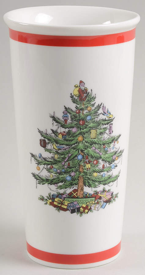Christmas Tree Red Trim Travel Mug No Plastic Lid by Spode-1