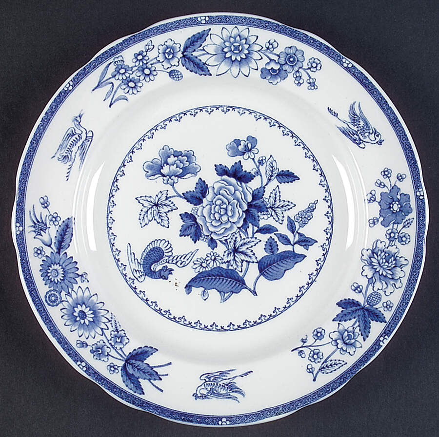 Heron Blue Luncheon Plate by Spode-1