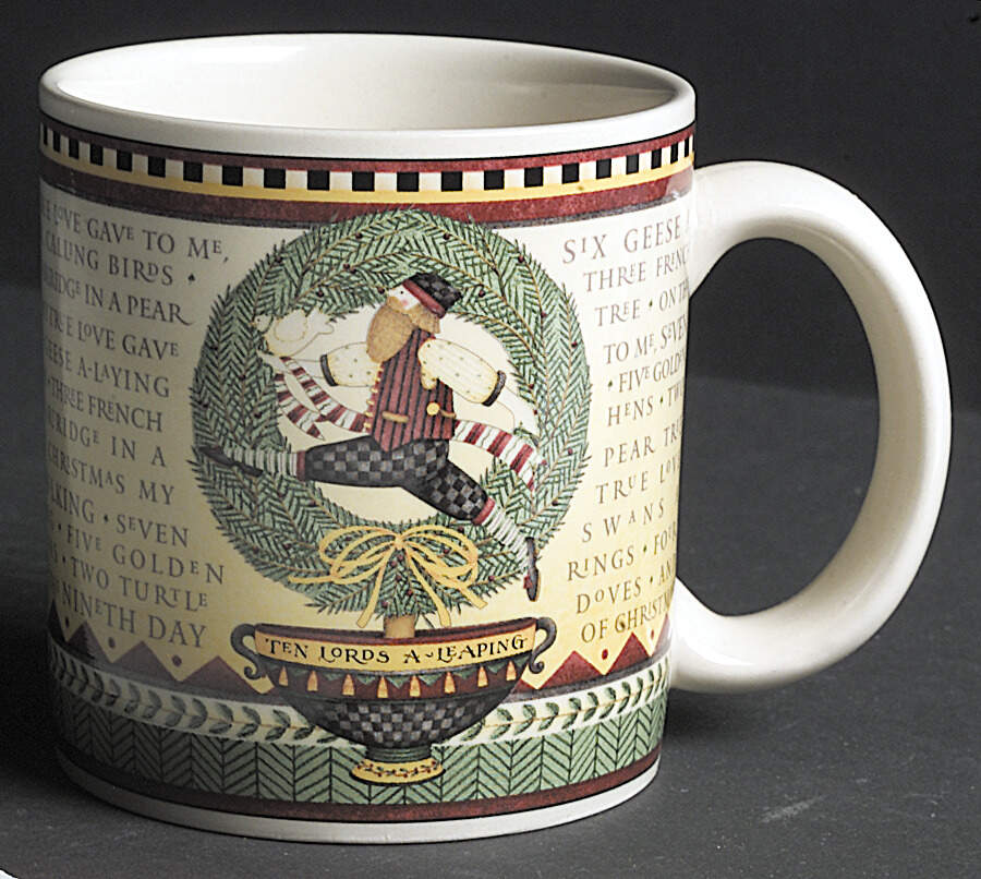 Twelve Days of Christmas (Cream Back) Mug by Sakura-1