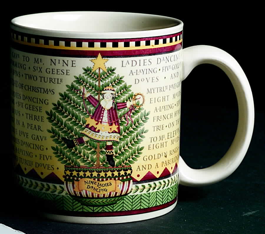 Twelve Days of Christmas (Cream Back) Mug by Sakura-1