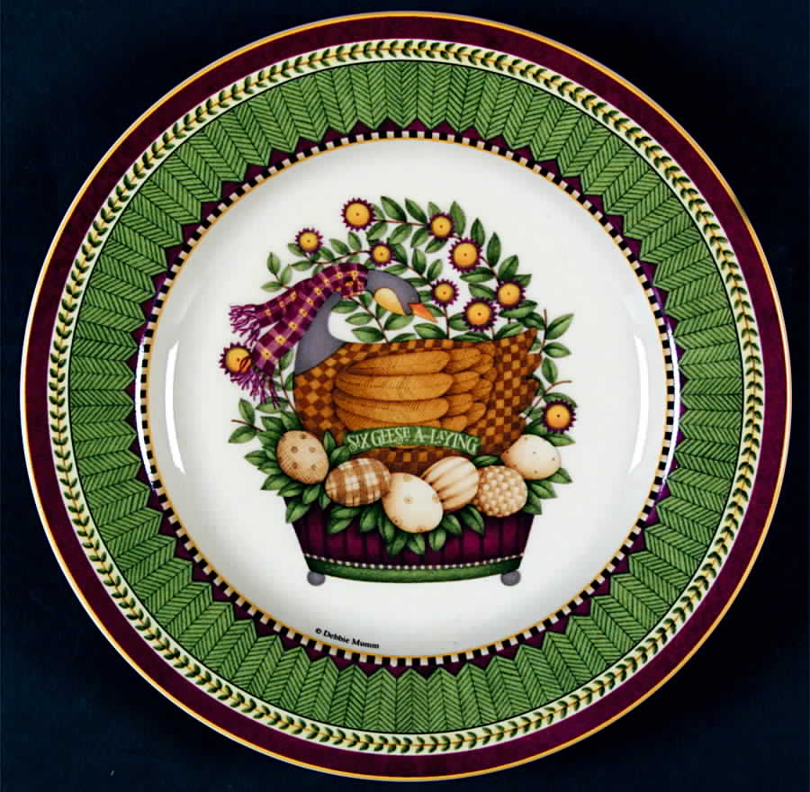 Twelve Days of Christmas (Cream Back) Salad Plate by Sakura-1