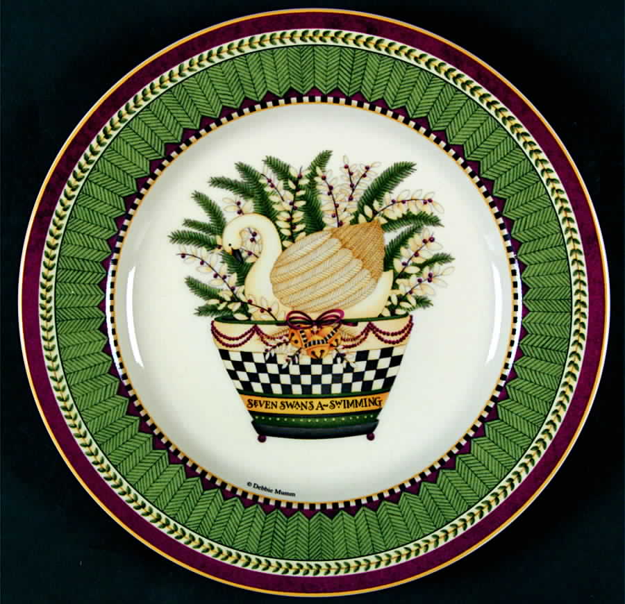 Twelve Days of Christmas (Cream Back) Salad Plate by Sakura-1